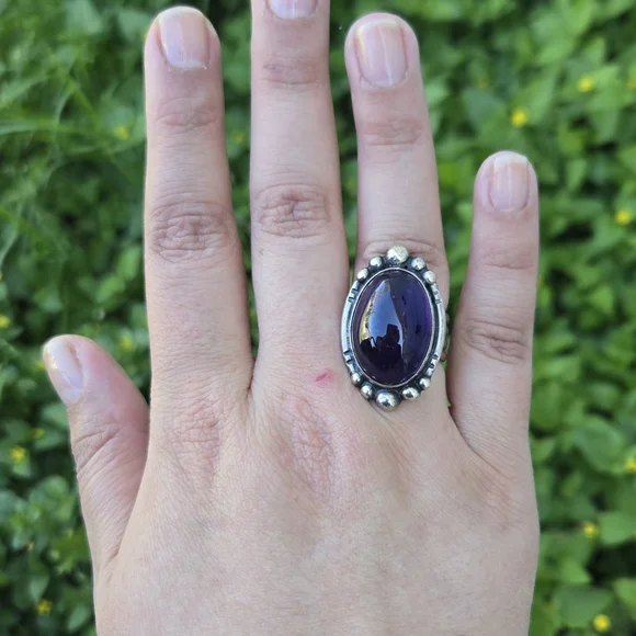 Sterling To Love Amethyst Sterling Silver Ring Handmade OOAK Etsy - Picture 4 of 15